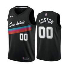 Nike San Antonio Spurs #24 Devin Vassell Custom Black City Edition Fiesta 2020-21 Stitched NBA Jersey
