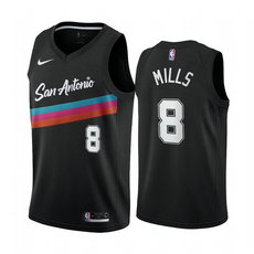Nike San Antonio Spurs Black #8 Patty Mills 2020-21 City With Advertising Authentic Stitched NBA jersey