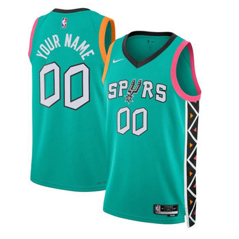 Nike San Antonio Spurs Custom City With Advertising Authentic Stitched NBA Jersey