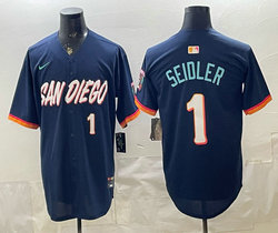Nike San Diego Padres #1 Peter Seidler Button 2026 City MLB Jersey