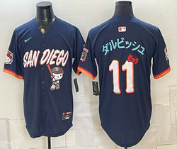 Nike San Diego Padres #11 Navy Hello Kitty Night Jersey