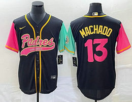 Nike San Diego Padres #13 Manny Machado Black Joint Authentic Stitched baseball jersey