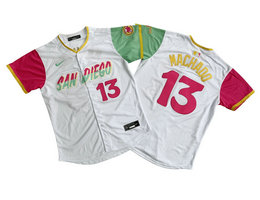 Nike San Diego Padres #13 Manny Machado White City Limited Authentic Stitched MLB Jersey