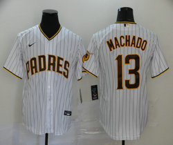 Nike San Diego Padres #13 Manny Machado White Game Authentic Stitched MLB Jersey