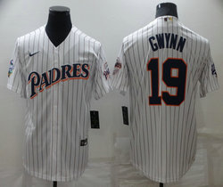 Nike San Diego Padres #19 Tony Gwynn White Throwback Game Authentic stitched MLB jersey