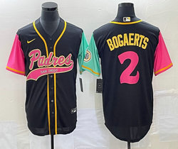 Nike San Diego Padres #2 Xander Bogaerts Black Joint Authentic Stitched baseball jersey