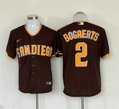 Nike San Diego Padres #2 Xander Bogaerts Brown Game Authentic Stitched MLB Jersey