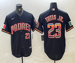 Nike San Diego Padres #23 Fernando Tatis Jr. Black Fashion Authentic Stitched MLB Jersey