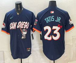 Nike San Diego Padres #23 Fernando Tatis Jr. Navy Hello Kitty Night Jersey
