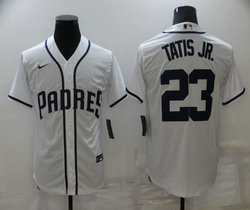 Nike San Diego Padres #23 Fernando Tatis Jr. White Game Authentic Stitched MLB Jerseys