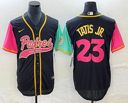 Nike San Diego Padres #23 Fernando Tatis Jr Black Joint Game Authentic Stitched MLB Jersey