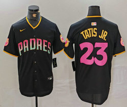 Nike San Diego Padres #23 Fernando Tatis Jr Black Joint gradation Game Authentic Stitched MLB Jersey