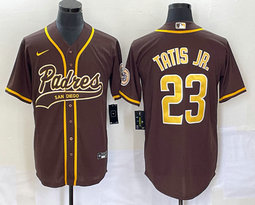 Nike San Diego Padres #23 Fernando Tatis Jr Brown Joint Vapor Untouchable baseball jersey