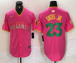 Nike San Diego Padres #23 Fernando Tatis Jr Pink Joint Authentic Stitched MLB Jersey
