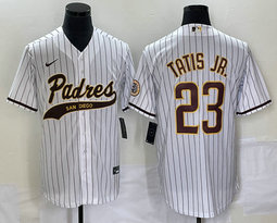 Nike San Diego Padres #23 Fernando Tatis Jr White Stripe Joint Vapor Untouchable baseball jersey