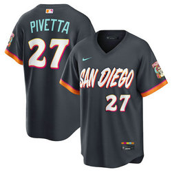 Nike San Diego Padres #27 Nick Pivetta Obsidian 2026 City MLB Jersey