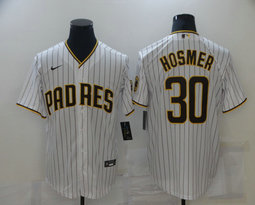 Nike San Diego Padres #30 Eric Hosmer White Game Authentic Stitched MLB Jersey