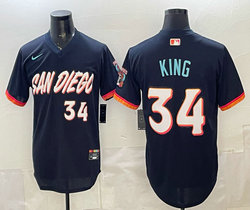 Nike San Diego Padres #34 Michael King Obsidian 2026 City Pullover MLB Jersey
