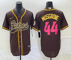 Nike San Diego Padres #44 Joe Musgrove Brown Joint Authentic Stitched baseball jersey
