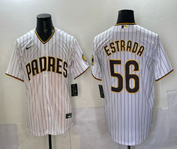 Nike San Diego Padres #56 Jeremiah Estrada White Authentic Stitched MLB Jersey