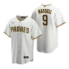 Nike San Diego Padres #9 Robert Hassell White Game 2020 MLB Draft Jersey