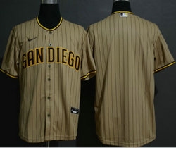 Nike San Diego Padres #Blank Brown stripe Game Authentic Stitched MLB Jersey