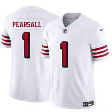 Nike San Francisco 49ers #1 Ricky Pearsall White Throwback Vapor Untouchable Authentic Stitched NFL Jersey