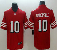 Nike San Francisco 49ers #10 Jimmy Garoppolo Red New Vapor Untouchable Limited Authentic Stitched NFL Jersey