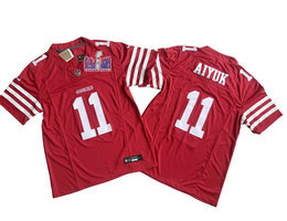 Nike San Francisco 49ers #11 Brandon Aiyuk Red 2023 F.U.S.E Authentic Stitched NFL Jersey