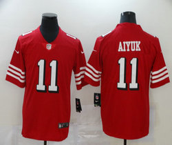 Nike San Francisco 49ers #11 Brandon Aiyuk Red have the black outline NFL jersey