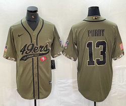 Nike San Francisco 49ers #13 Brock Purdy 2022 Salute To Service Joint baseball jersey
