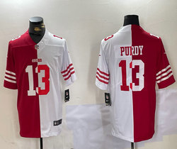 Nike San Francisco 49ers #13 Brock Purdy White Red Stitched Football Jersey