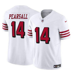 Nike San Francisco 49ers #14 Ricky Pearsall New White 2024 Draft F.U.S.E Football Jersey
