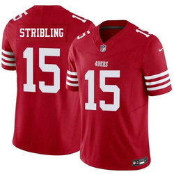 Nike San Francisco 49ers #15 De'Zhaun Stribling Red 2026 Draft Authentic Stitched NFL Jersey