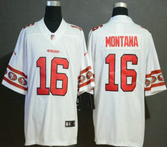 Nike San Francisco 49ers #16 Joe Montana Team Logos Fashion Vapor Untouchable Authentic Stitched NFL jersey