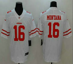 Nike San Francisco 49ers #16 Joe Montana White Vapor Untouchable With Team Patch Authentic Stitched NFL Jersey