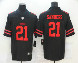 Nike San Francisco 49ers #21 Deion Sanders Black Vapor Untouchable Authentic Stitched NFL Jersey