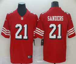 Nike San Francisco 49ers #21 Deion Sanders Red the number have the black outline NFL jersey