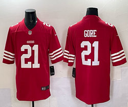 Nike San Francisco 49ers #21 Frank Gore Red 2021 NFL Draft Vapor Untouchable Jersey