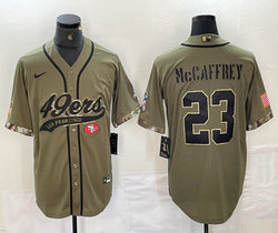 Nike San Francisco 49ers #23 Christian McCaffrey 2022 Salute To Service Joint baseball jersey