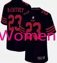 Women's Nike San Francisco 49ers #23 Christian McCaffrey Black 2023 Vapor Untouchable Authentic Stitched NFL Jersey