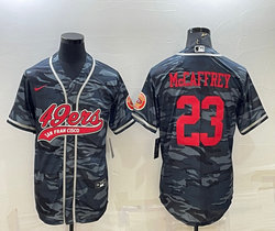 Nike San Francisco 49ers #23 Christian McCaffrey Grey Camo Joint Authentic Stitched NFL Jersey