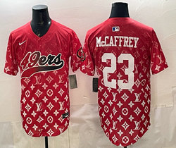 Nike San Francisco 49ers #23 Christian McCaffrey Red Fashion Authentic Stitched NFL jersey