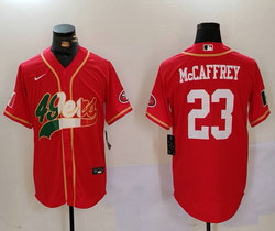 Nike San Francisco 49ers #23 Christian McCaffrey Red Mexico 2(II) Joint Authentic Stitched baseball jersey