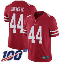 Nike San Francisco 49ers #44 Kyle Juszczyk 100th Season Red Vapor Untouchable Authentic Stitched NFL Jersey