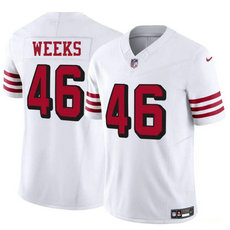 Nike San Francisco 49ers #46 Jon Weeks White Throwback Vapor Untouchable Authentic Stitched NFL Jersey