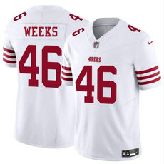 Nike San Francisco 49ers #46 Jon Weeks White Vapor Untouchable Authentic Stitched NFL Jersey