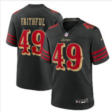 Nike San Francisco 49ers #49 Faithful Black 2025 Rivalries Stitched Football Jersey