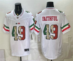 Nike San Francisco 49ers #49 Faithful White Mexico Vapor Stitched Football Jersey