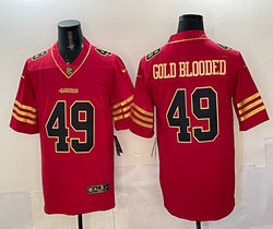 Nike San Francisco 49ers #49 Gold Blooded Red Rivalries Stitched Football Jersey